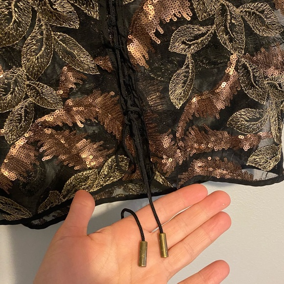 Gold and bronze sequin top - Picture 4 of 4